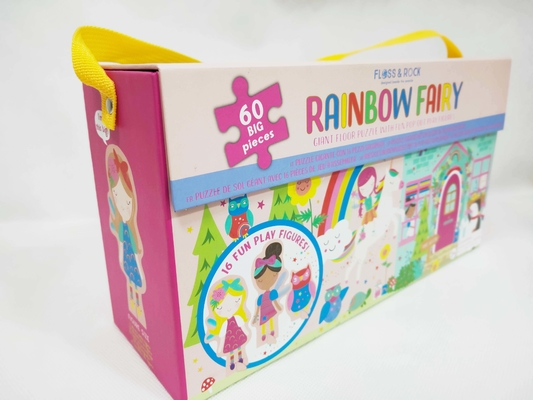 अच्छी कीमत 60pcs Rainbow Fairy Cardboard Jigsaw Puzzle बड़े टुकड़े के Jigsaw Fun Pop Out Play Figures के साथ ऑनलाइन